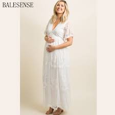 Free shipping by amazon +33. White Lace Maternity Dresses For Photo Shoot Summer V Neck Pregnancy Baby Shower Dress Pregnant Women Photography Maxi Dresses Dresses Aliexpress