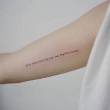 Although many designs have similar elements, influences such as an artist's personal style, positioning, and skin type play a part in the result. Inner Arm Tattoo Text Arm Tattoo Sites