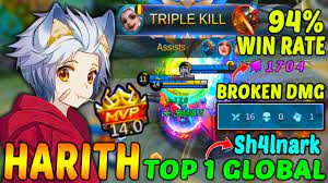 94 4 Current Winrate Harith Gameplay By Sh4lnark Harith Top 1 Global Mobile Legends Mobile Legends Global Mobile Legend