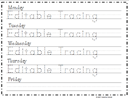 Free Editable Name Tracing Worksheet 4 Days Madebyteachers Name Tracing Worksheets Name Tracing Tracing Worksheets