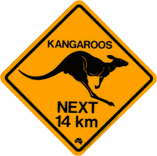 Kangaroo Crossing Road Signs Australian Road Signs Road Signs Australian Decor