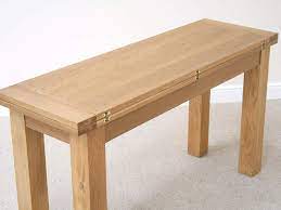 Lichfield Narrow Flip Top Oak Table From Top Furniture Narrow Dining Tables Oak Dining Furniture Oak Table And Chairs