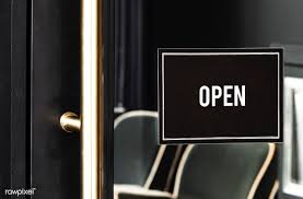 Open Sign Mockup On The Door Of A Cafe Free Image By Rawpixel Com Teddy Rawpixel Sign Mockup Open Signs Mockup