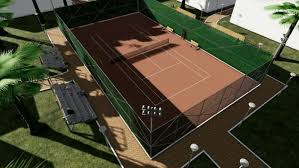 Backboard or hitting wall tennis lesson. Sports Architecture Tennis Court Construction Biblus