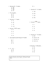 0 0 = 1 1 0 = 1 2 0 = 1. Doc Hasil Dari 20 13 Adalah Abu Sholih Academia Edu