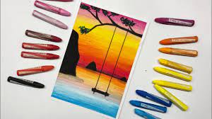 Dengan teknik gradasi warna, gambarmu seakan bisa terlihat nyata lho. Cara Menggambar Dan Mewarnai Gradasi Pemandangan Langit Fajar Di Pantai Dengan Ayunan Youtube