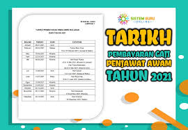 Jadual gaji 2018 kakitangan awam kerajaan. Tarikh Pembayaran Gaji 2021