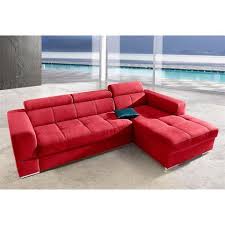 Canape D Angle Convertible En Microfibre Meridienne Droite Ou Gauche Trendmanufaktur Rouge Vue 2 Canape Angle Convertible Canape Angle Canape Fauteuil