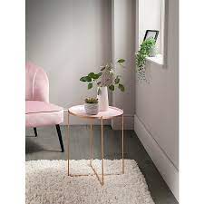 You can choose a simple table that's basically four legs and a tabletop, and that's just fine for many people. Pink Metal Side Table Home George At Asda
