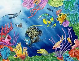 How to paint under the sea/easy acrylic painting tutorial ocean/acrylic painting for beginners подробнее. Drawing Watercolor Sea Life Novocom Top
