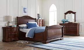 Classic Cherry Bedroom Expertly Crafted From Selected Hardwoods And Okume Mahogany Veneers This Timele Bed Furniture Design Cheap Bedroom Sets Bedroom Design