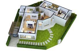 This modern 2 storey house design offers: Two Bedroom House Plans In 3d