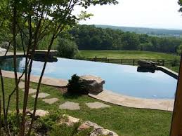 Infinity Pool Farm Land Perfection Who Says You Need A Lot Of Hardscape And Decking Backyard Pool Pool Landscaping Backyard Pool Landscaping
