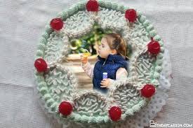 Birthday Cake With Photo Frame For Kids Cherry Birthday Cake With Name And Photo Edit In 2020 Happy Birthday Cake Photo Birthday Cake With Photo Happy Birthday Cake Images