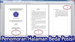 Cara Penomoran Halaman Beda Posisi Tanpa Memisahkan File Tiap Bab Youtube