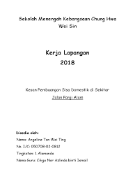 Buangan pelarut organik terhalogen (sw 323) kump. Geography Project Angeline Docx