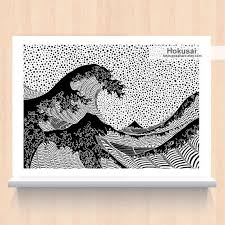 Famous Black And White Art Prints The Great Wave Of Hokusai Wall Art Print Decor Kanagawa Famous Painting Classic Art Decor Black And White Japan Art Zen Art Polka Dots Wall Art Prints Zen Art Classic Art