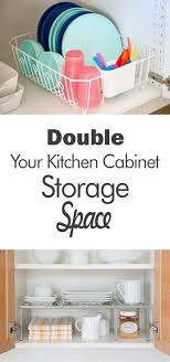 There are three shelves to store your dried spice jars. Double Your Kitchen Cabinet Storage Space 101 Days Of Organization