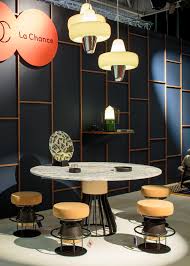 La Chance At Maison Objet Fair 2016 Mewoma Table Tembo Stool Lalou Mirror Tip Top Table Lamp And Swan Pendant Lamp Furniture Interior Table