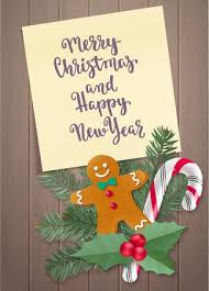 Add crushed candy canes on top of your chocolate and marshmallow and never look back. Candy Cane Holly Fir And Gingerbread Christmas Cookie On Wooden Background Vector Holiday Elements With Lettering Quote On Yellow Sticker Royalty Free Vector Graphics