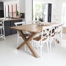 Cross Back Dining Chair Side Chairs Dining Rustic Chic Dining Room White Dining Chairs