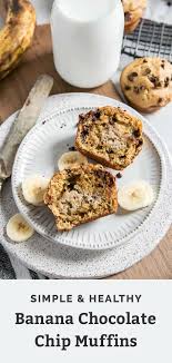 Yogurt Banana Chocolate Chip Muffins Fit Mitten Kitchen Recipe In 2020 Banana Chocolate Chip Muffins Healthy Banana Chip Muffins Banana Chocolate Chip Muffins