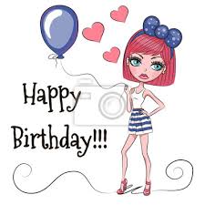 Livraison en 48h ou option �crit et post�. Joyeux Anniversaire Peintures Murales Tableaux Adolescent Hippie Nubes Myloview Fr