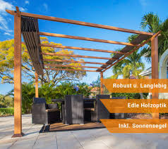 Laat u verrassen door de vele mogelijkheden en bouw razendsnel een complete aluminium pergola. Aluminium Pavillon Florida Pergola Sonnenschutz 350x350 Cm Pergola Bauen Pergola Plane Moderner Pavillon