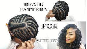 Deep side part sew in. Braid Pattern For Sew In Weave Diy Youtube