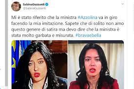Lucia azzolina è sabina guzzanti che imita lucia azzolina. Sabina Guzzanti Scherza Sulla Somiglianza Col Ministro Azzolina Mi Imita E Garbata E Misurata