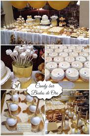 Mesas dulces, ceremonias, regalos, photocall, banquete… decora tu boda con el estilo que mejor vaya contigo. Candy Bar De Bodas De Oro Amorconsabor Candybar Bodasdeoro Anniversary Party Candy Bar Dessert Table Mini Cakes