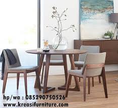 Set Kursi Cafe Scandinavian Jok Mewah Kreasi Furniture Jepara Meja Makan Bulat Set Ruang Makan Ide Dekorasi Rumah
