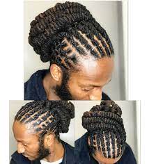 Pin On Man Buns Up Styles For Locs Dreadlocks