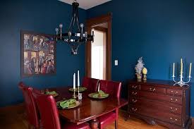 Blue dining room walls thick white molding light wood floors. Blue Dining Rooms Rc Willey Blog