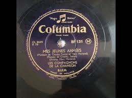Mes jeunes années est un titre que charles trenet a composé sur le coin d' une table de restaurant. Les Compagnons De La Chanson Mes Jeunes Annees Mon Bateau 1949 Shellac Discogs