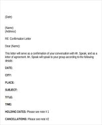 It is a confirmation letter from an institution or company that an application written by a student was accepted. 16 Confirmation Letter Templates Pdf Doc Free Premium Templates