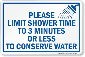 At showertime we source a comprehensive selection of bathroom accessories. Limit Shower Time To Conserve Water Sign Sku S2 1455