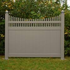 Weatherables Halifax 6 Ft H X 8 Ft W Khaki Vinyl Privacy Fence Panel Kit Pkpr Ots 6x8 The Home Depot In 2020 Privacy Fence Designs Privacy Fence Panels Vinyl Privacy Fence