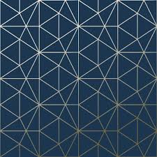 Metro Prism Geometric Triangle Wallpaper Navy Blue And Gold Wow008 Blue Geometric Wallpaper Geometric Triangle Wallpaper Geometric Wallpaper Navy