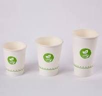 Custom Logo 8 oz Aqueous Coated Single Wall Hot Paper Cups ...