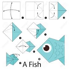 Ver más ideas sobre origami, origami paso a paso, manualidades. Schritt Fur Schritt Anleitung Wie Man Origami Ein Fisch Zu Machen Lizenzfrei Nutzbare Vektorgrafiken Clip Arts Illustrationen Image 52881876