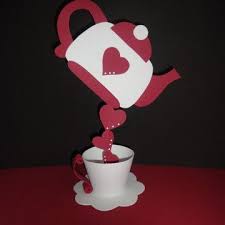 Centro de mesa Xicara e Bule em EVA Cha de Cozinha/ Panela