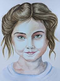 Watercolor portrait, Patreon class by Anna Bucciarelli 💕 First time  painting a portrait.