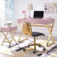 Choose from contactless same day delivery, drive up and more. Home Office Secretary Desk Coleen Pink Gold 92612 Acme Contemporary Coleen 92612