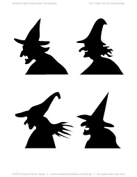 Halloween Witch Silhouette Printables Witch Silhouette Halloween Witch Decorations Vintage Halloween Witch