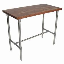 Need help finding the best worktable for your space? Kitchen Islands Tables Walnut Top Kitchen Work Table With Stainless Steel Legs Center Bracing Optional Locking Casters Made In The Usa