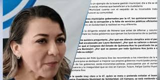 PAN Q. Roo: Respalda al gobierno de Lili Campos ¡No vamos a tolerar que  Morena pretenda manchar la buena administración de Solidaridad!