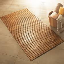 Bamboo Wooden Bath Mat Spa Bathroom Decor Bamboo Bath Mats Wooden Bath