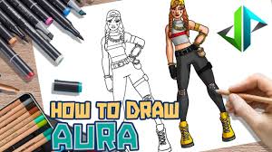Watch fortnite drawing lynx how to draw lynx step by video fortnite coloring pages season 7 ice king ive bookmarked it 1 f. Drawpedia How To Draw Aura Skin From Fortnite Step By Step Drawing Tutorial Youtube