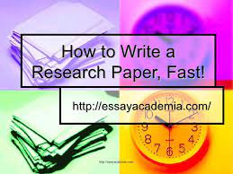 You only need to concentrate on the chosen field of study to pick the topic, and the. How To Write A Research Paper Fast